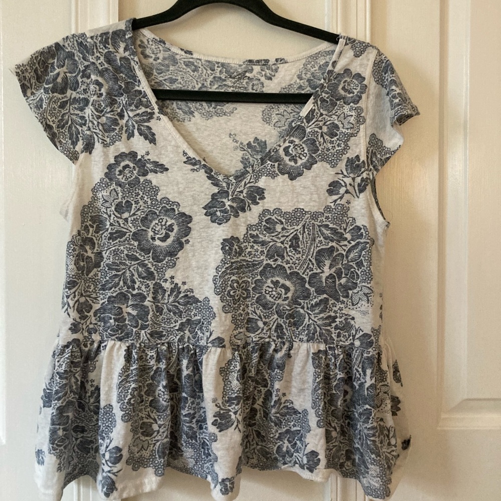 Peplum cotton top